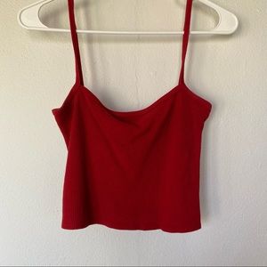 Red crop top